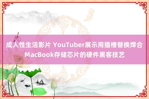 成人性生活影片 YouTuber展示用插槽替换焊合MacBook存储芯片的硬件黑客技艺