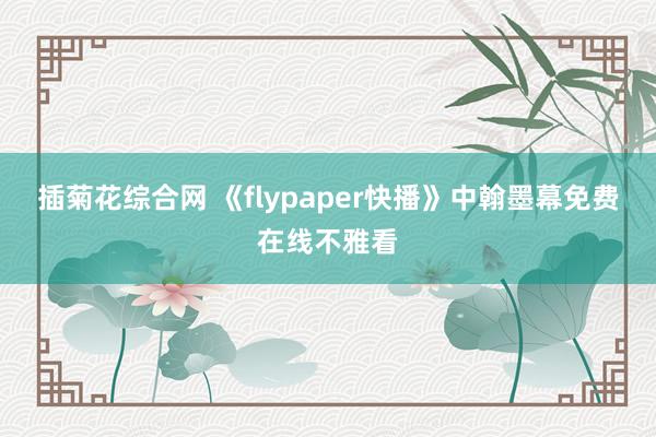 插菊花综合网 《flypaper快播》中翰墨幕免费在线不雅看